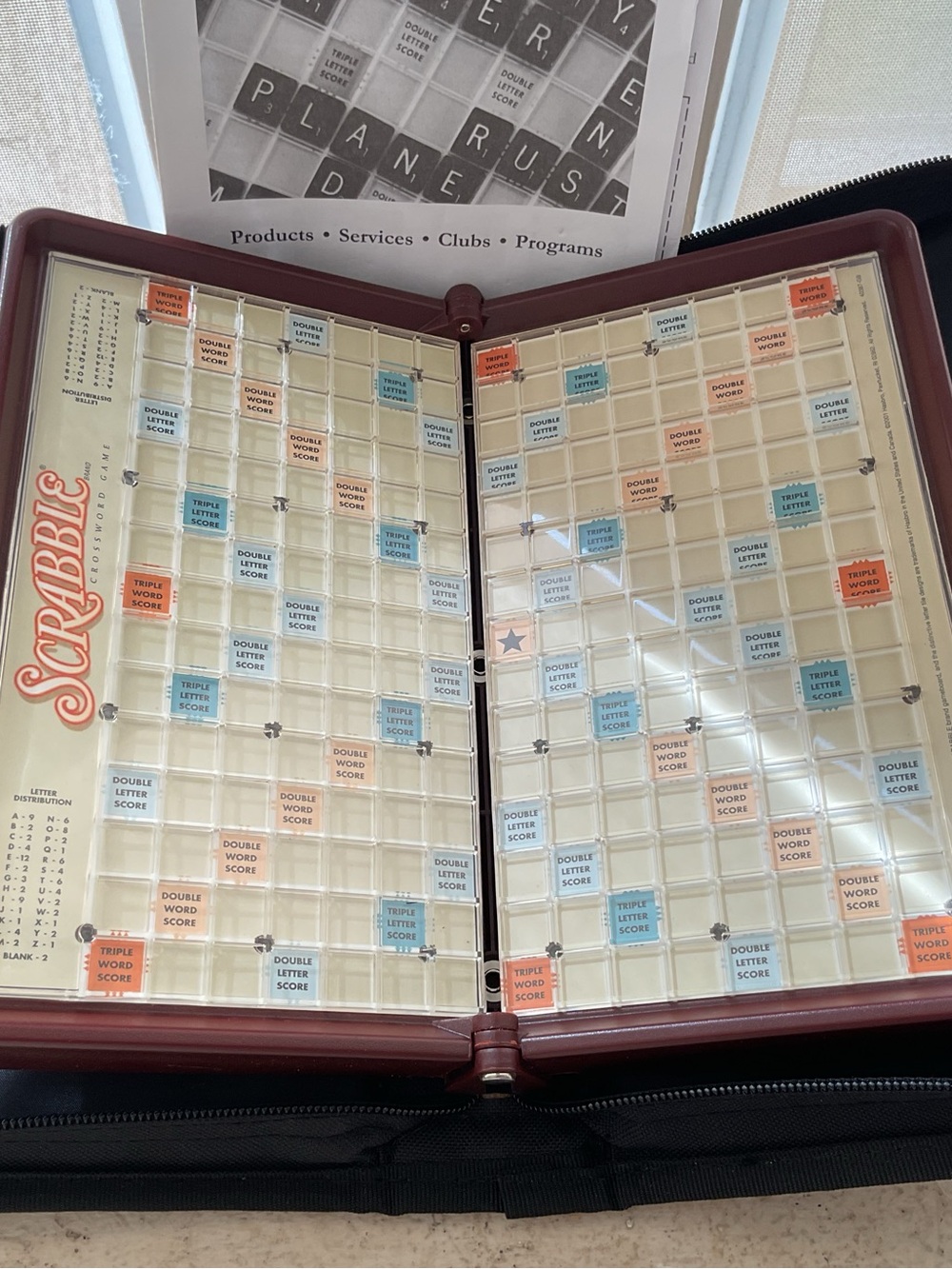 Scrabble Travel Tile Game Set with Travel Pouch